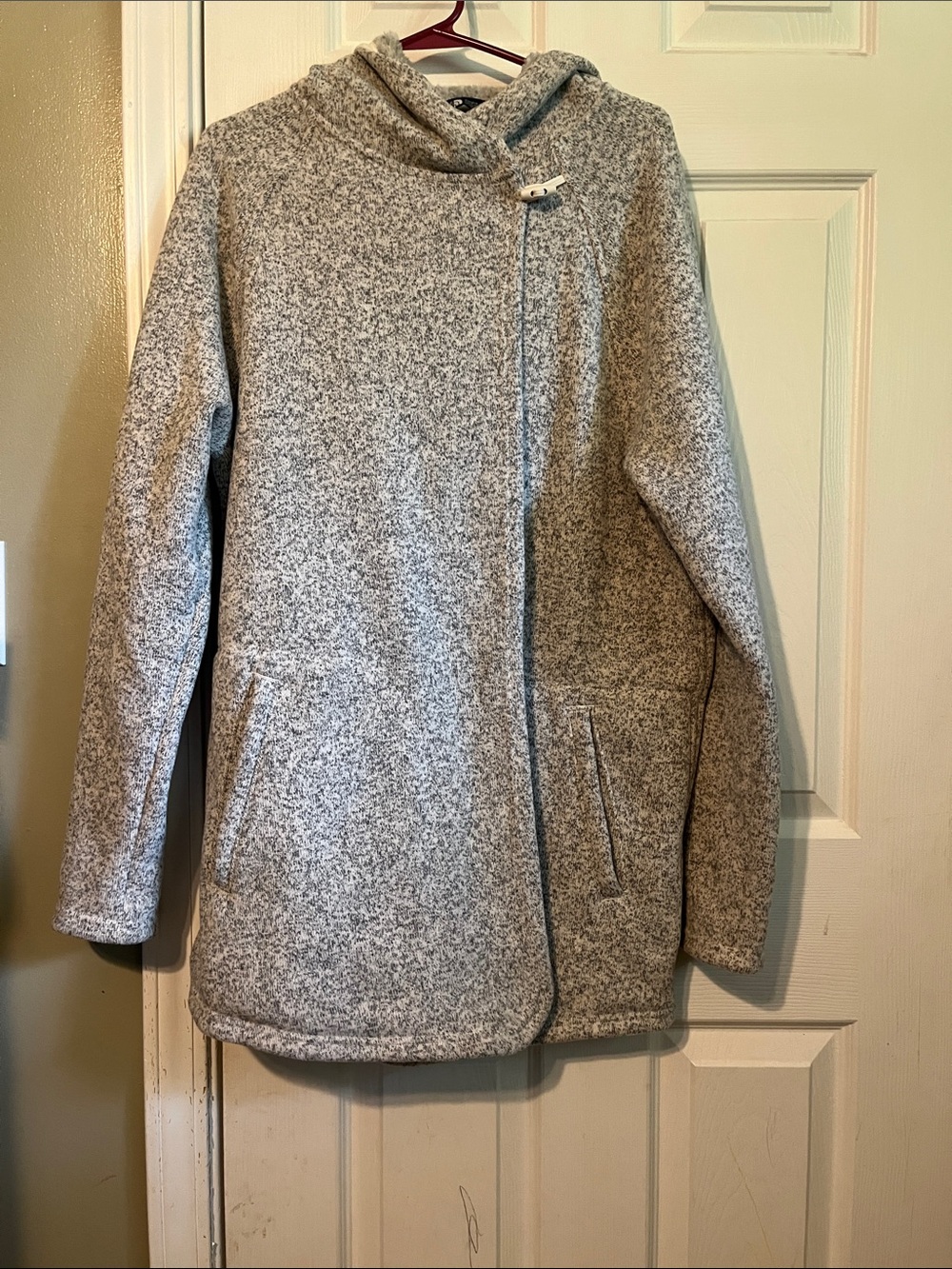 Cozy Gray Hooded The North Face Women's Shawl Coat